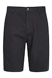 Mountain Warehouse Pantalones Cortos Take a Break para Hombre - 100% algodón - Protección UV - Ligeros y Transpirables - con Bolsillos - para Paseo, Senderismo y Viajes Negro 52W